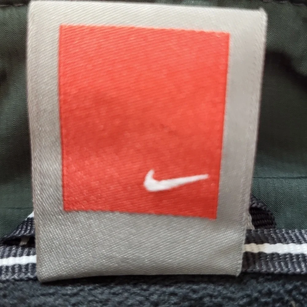 Nike Jacket Mens Size XXL Full Zip Fleece Lined Softshell Piping Gray